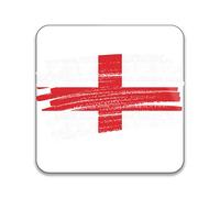Gift Insanity St George's Cross England Flag Sketchy Design Flag 55mm x 55mm Square Badge