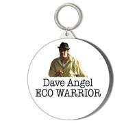 Gift Insanity THE FAST SHOW - DAVE ANGEL ECO WARRIOR - 45mm Short Chain Mirror Keyring