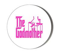 Gift Insanity THE GODMOTHER PINK ON WHITE 38mm Fridge Magnet