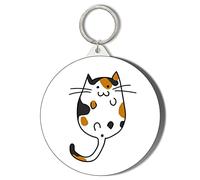 Gift Insanity TORTOISE SHELL CARTOON CAT LARGE 58mm ROUND KEYRING