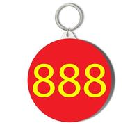 Gift Insanity TRIPLE 888 - CHINESE NUMEROLOGY - TRIPLE FORTUNE - 45mm Keyring