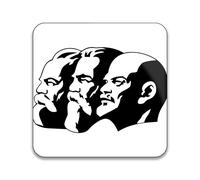Gift Insanity USSR Communist Leaders - Lenin, Karl Marx 55mm x 55mm Square Fridge Magnet