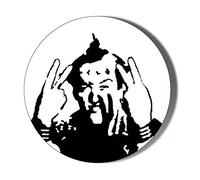 Gift Insanity VIVIAN YOUNG ONES TWO FINGER SALUTE 45mm Novelty Badge
