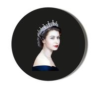 Gift Insanity YOUNG QUEEN ELIZABETH II CLASSIC POSE - to mark death of HM Queen Elizabeth II 1926-2022 - 38mm Small Badge