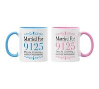 Gift Island 25th Anniversary Mug Gift for Women & Men | Happy Silver Anniversary | 25 Years | 25 Years Together | Wedding Marriage Gift for Mum and Dad - Brother & Sister - Husband & Wife -