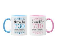 Gift Island 2nd Anniversary Mug Gift for Women & Men | Happy Cotton Anniversary | 2 Years | 2 Years Together | Wedding Marriage Gift for Son & Daughter - Brother & Sister - Husband & Wife