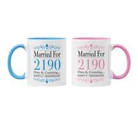 Gift Island 6th Anniversary Mug Gift for Women & Men | Happy Sugar Anniversary | 6 Years | 6 Years Together | Wedding Marriage Gift for Son & Daughter - Brother & Sister - Husband & Wife -