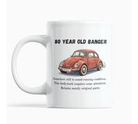 Gift Island Funny 80th Birthday Gift for Men - Unusual Gift for Dad & Grandad - Unique Present for Uncle, Brother, Grandpa - 80th Mug - 80 Year Old Banger - Eighty 11oz Male Coffee Cup