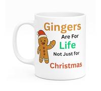 Gift Island Gingers are for Life Not Just for Christmas Funny Christmas Mug - Ginger Gift Mug for Men and Women, Ginger Present Joke, Christmas Ideas for Him and Her - Coffee Cup 11oz