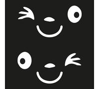 Gift Island Smiley Face Car Stickers | Funny Winking Face Car Stickers for Car Door Mirror Wing Mirrors | Cute Smile Vinyl Decal Sticker for Side View Mirrors for Car, Van, Bike, Motorcycle