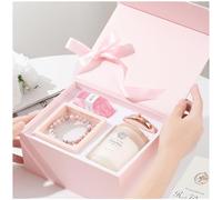 gift Jasper Lava for Women: 350g Luxury Scented Candle, Jasper Lava Bracelet, Rose Handmade Soap, Makeup Mirror - Unique Birthday & Relaxation Gifts for Self Care