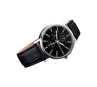 Gift Men's Strap Trend Roman Dial Calendar Scale Belt Watch Creative Classic Men's Watch Talking Atomic Watch (Black, One Size)