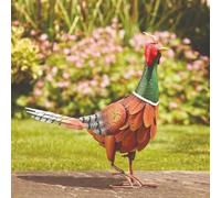 Gift Metal Pheasant Ornament Decorative Rustic Outdoor Bird Sculpture Colourful Wildlife Feature Durable Weather Resistant Garden Decoration Countryside 1 x Garden Ornament by Thompson and Morgan