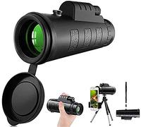Gift Monocular Telescope, Waterproof Night Vision With Durable And Clear Prism Dual Focus,40X60 High Power Hd Monocular With Smartphone Holder Tripod little surprise