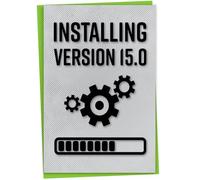 Gift Monster Greeting Card - Funny 15th Birthday Card for Gamer, Installing Version 15.0, Age 15 Card for Boy, Girl or Geek, Happy 15th Birthday