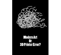 Gift Notebook For 3D Printer, Blank Ruled Journal | Modern Art Or 3D Printer Error: Medium Spacing Between Lines