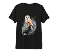 Gift Owl Barn Owl Realistic Nature Fleeting Premium T-Shirt