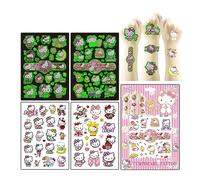 (Gift Package)60pcs 4 sheets Hello Kitty Temporary Tattoos for Kids Party Supplies, 2 Sheet Glow-in-the-dark Tattoo included. …