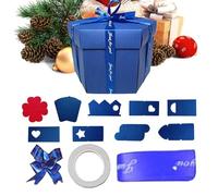 Gift Photo Box with Lid - 8 Layers Reusable DIY Scrapbook Gift Album, Handmade Love Memory Box | Surprise Photo Box for Party Planner, Parents, Christmas, V