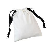 Gift Pouch 1 Pcs Gift Canvas Cotton Bags with Black Drawstring Jewelry White Package Pouch Home Storage Dustbag(29x39cm)