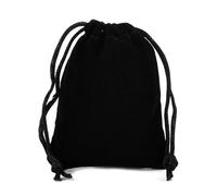Gift Pouch 50pcs Velvet Bag Jewelry Drawstring Black Flannel Pouches Perfume Gift Bags(Black,8x10cm)