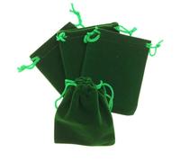 Gift Pouch 50pcs Velvet Bag Jewelry Drawstring Black Flannel Pouches Perfume Gift Bags(Green,9x12cm)