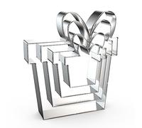Gift Present Box Cookie Cutter Set Large - 5", 4", 3", 2" - 4 Piece - Stainless Steel