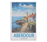 Gift puzzle games，Aberdour Scotland，Adults 1000 Piece Jigsaw Puzzle- Christmas，70x50，paper puzzle，AA-1491