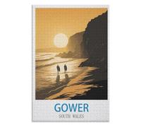 Gift puzzle games,Gower South Wales,Adults 1000 Piece Jigsaw Puzzle- Christmas,52x38,paper puzzle ,AA-671
