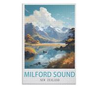 Gift puzzle games，Milford Sound New Zealand，Adults 1000 Piece Jigsaw Puzzle- Christmas，52x38，paper puzzle ，AA-1251