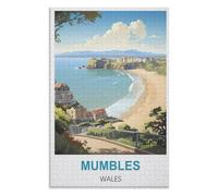 Gift puzzle games，Mumbles Wales，Adults 1000 Piece Jigsaw Puzzle- Christmas，52x38，paper puzzle ，AA-1451