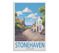 Gift puzzle games，Stonehaven Scotland，Adults 1000 Piece Jigsaw Puzzle- Christmas，38x26，paper puzzle，AA-1471