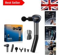 Gift-Ready Massage Gun with Extension Handle - Perfect for Home Workouts | Black