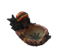 Gift Ready, Resin Ashtray With Jamaican Rasta Man Design, Multi-Occasion Decoration And Satisfaction Guaranteed