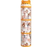 Gift Ready Stuffed Animal Storage Cube, with Decorative Lid, Complete Plush Toy Organizer for Home & Nursery(A(Without Wheels))