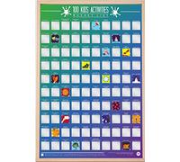 Gift Republic 100 Kids Activities Bucket List Poster, multi-colour