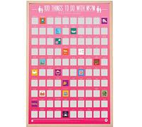 Gift Republic 100 Things To Do With Mum Scratch Off Activity Poster, multicolor for Living Room