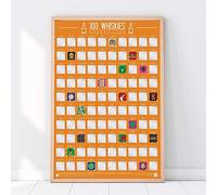 Gift Republic Scratch Poster - 100 Whiskies Bucket List - Brown