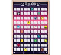 Gift Republic 80s Movies 100 Bucket List Scratch Poster ,White, 42 x 60cm