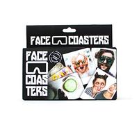 Gift Republic Beer Mat 'Face Coasters', Cardboard, Multi-Colour, 15.5 x 3.5 x 13 cm