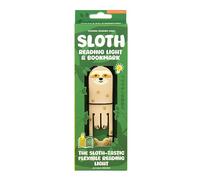 Gift Republic Book Buddy - Sloth Reading Light and Bookmark - Flexible LED Night Light for Reading in Bed - Clip-On Sloth Bookmark for Books - Kids Gift Idea, Cream