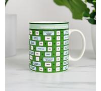 Gift Republic Ceramic GR490116 Shortcut Spreadsheet Mug, Green, White