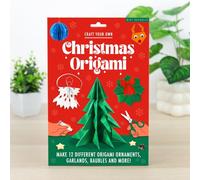 Gift Republic Christmas Origami Kit - Festive Paper Folding Craft Kit with 50 Patterned Sheets & Instructions | DIY Christmas Decorations & Holiday Crafts
