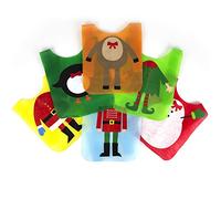 Gift Republic Festive Adult Bibs Pack of 12, Paper, Multicolour