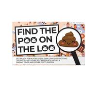 Gift Republic Find the Poo on the Loo - Hilarious Spot the Poop Card Game - 100 Illustrated Search and Find Puzzle Cards - Fun for Kids, Teens and Adults - Brain Game