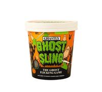 Gift Republic Ghastly Ghost Sling - Spooky Finger Slingshot Game with 10 Stretchy Finger Catapults + 5 Targets in Toy Bucket - Halloween Party Game for Family & Friends - Kids, Teens & Adults
