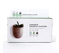 Gift Republic GR450067 Magnetic Planters, Grey, 5 x 16.5 x 13 cm