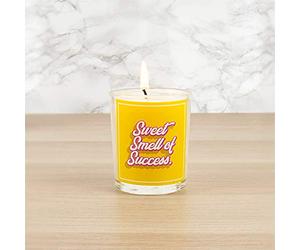 Gift Republic GR452007 Sweet Smell of Success Slogan Candle, Yellow, Small