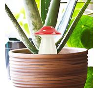 Gift Republic GR452187 - Self Watering Mushroom - Cute Design - Water dispenser for Indoor Plants - Home Accessories, red and white