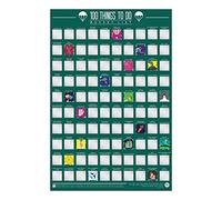 Gift Republic GR630006 100 Things To Do Bucket List Scratch Off Poster, One Size